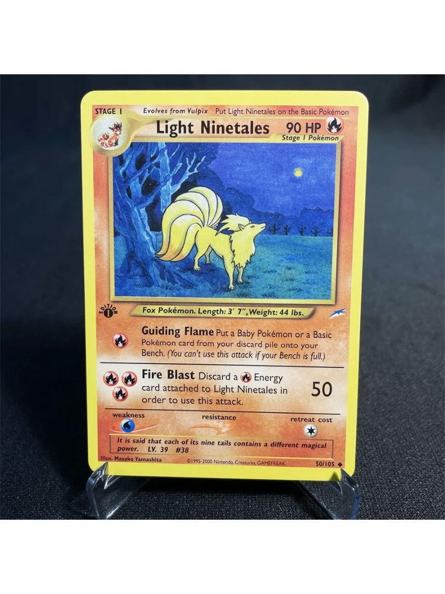 thumbnail image 1 of Pokémon Cards Foil Flash Card Neo Destiny Series Celebi Dark Donphan Light Flareon Collection Cards Model Toy Gifts Proxy Card, 1 of 5