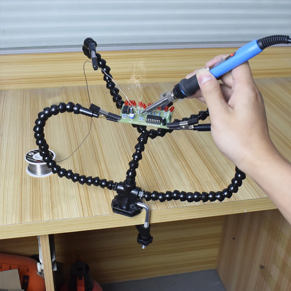 Soldering Helping Hand Tool Table Clip Third Hand Soldering Stand Welding PCB Holder Flexible Arm soldering tool soldering helping hands