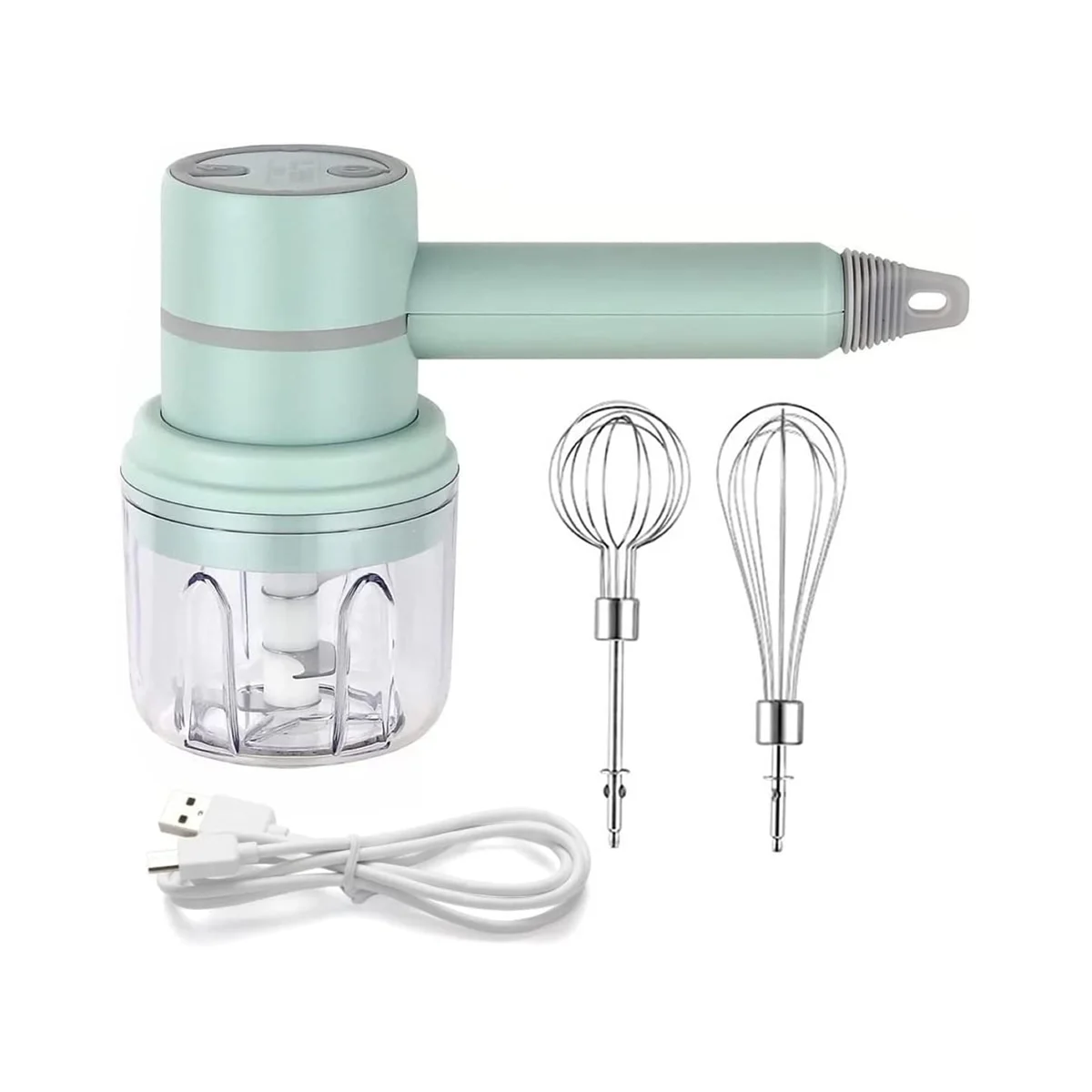 Hand Mixer Cordless Electric Blender Portable MultiPurpose Food Beater