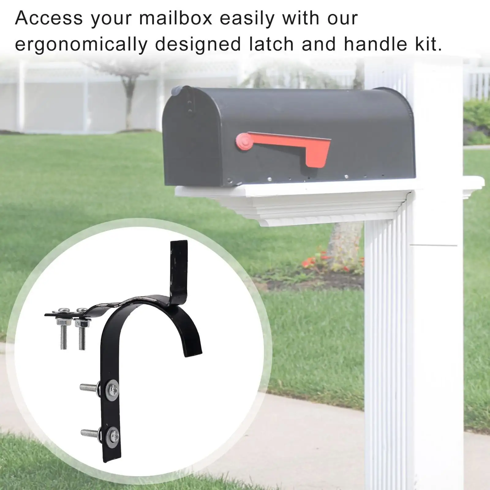 Mailbox Latch and Handle Kit Letter Box Accessories Practical Easy to Install Security Direct Replaces Post Box Latch Kit