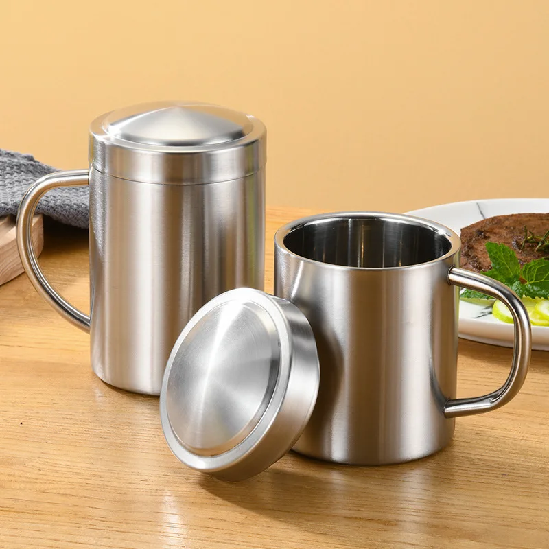 

300/400ml Stainless Steel Silver Insulated Coffee Mug Double Wall Tea Beer Milk Portable Travel Water Cup Home Drinkware Tool