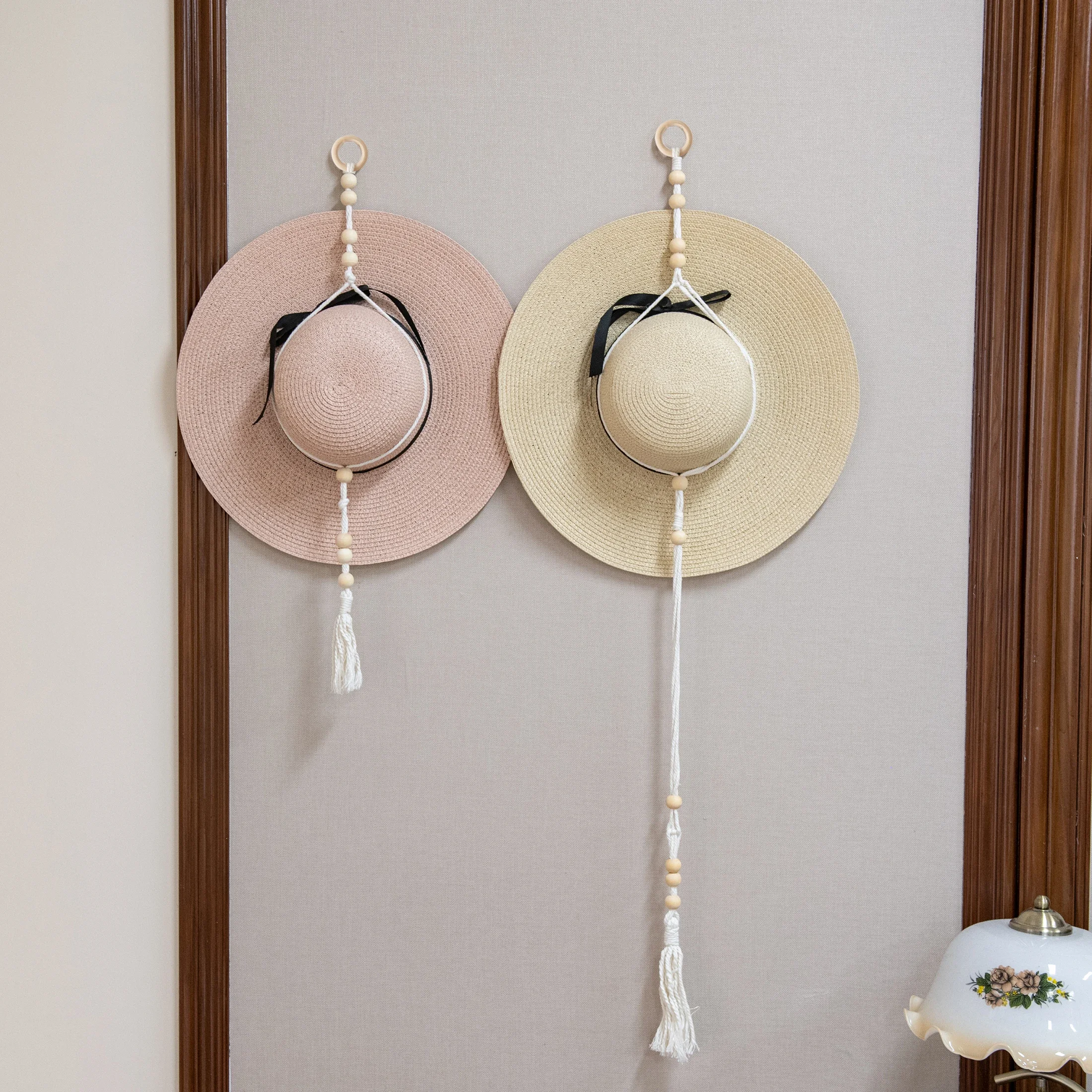 1pc-Rope Style Wall Mounted Hat Bracket