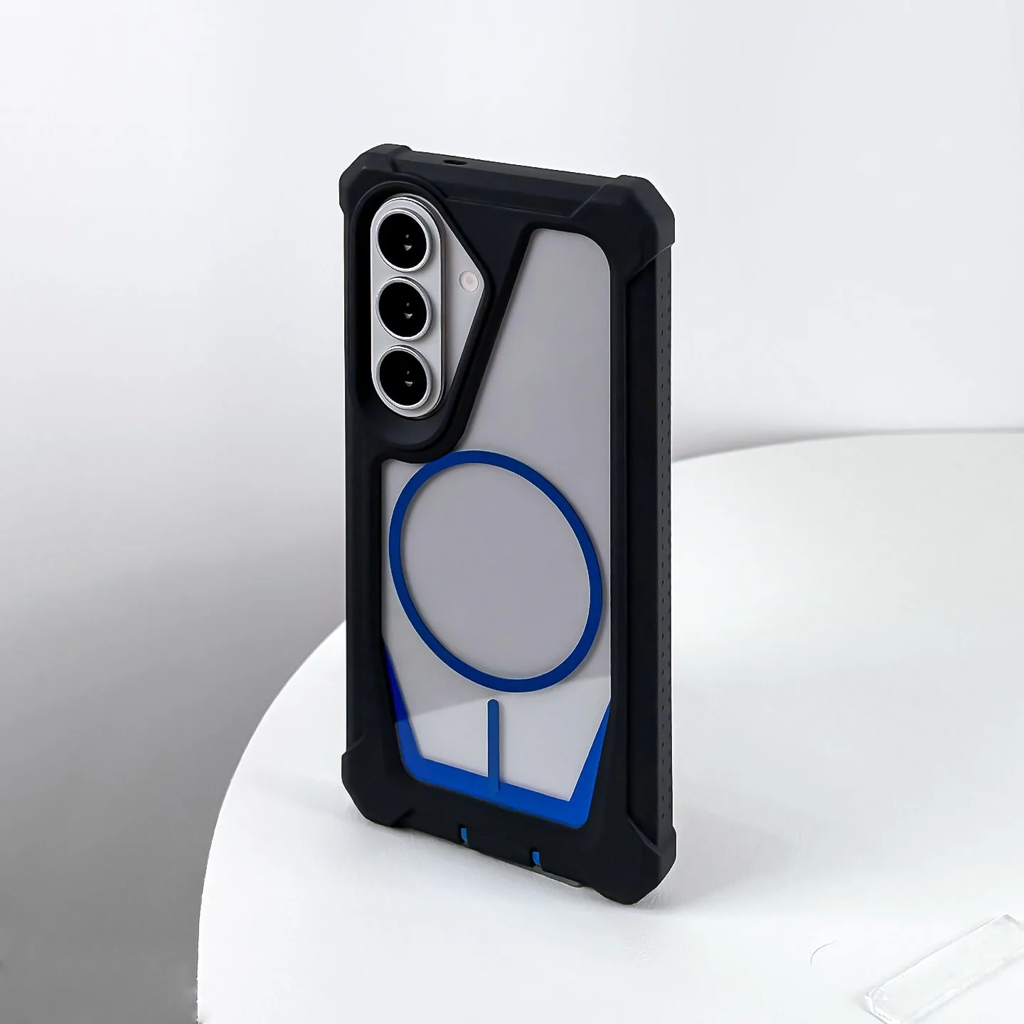 Luxury Four Corner Anti-Knock Armor Transparent Phone Case with MagSafe Compatibility