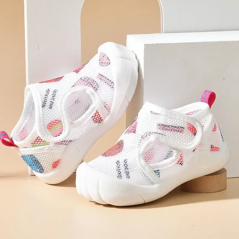 Summer Breathable Air Mesh Kids Sandals 1-4T Baby Unisex Casual Shoes Anti-slip Soft Sole First Walkers Infant Lightweight Shoes 6