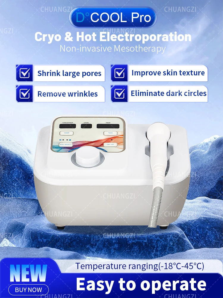 

Dcool Portable Cool + Hot + EMS For Skin Tightening Anti Puffiness Facial Electroporation Machine Beauty device