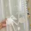 1PC American Style  2025 New Cloud Screens Bedrooms Balconies Embossed Three-dimensional Children's Rooms Window Curtains 2