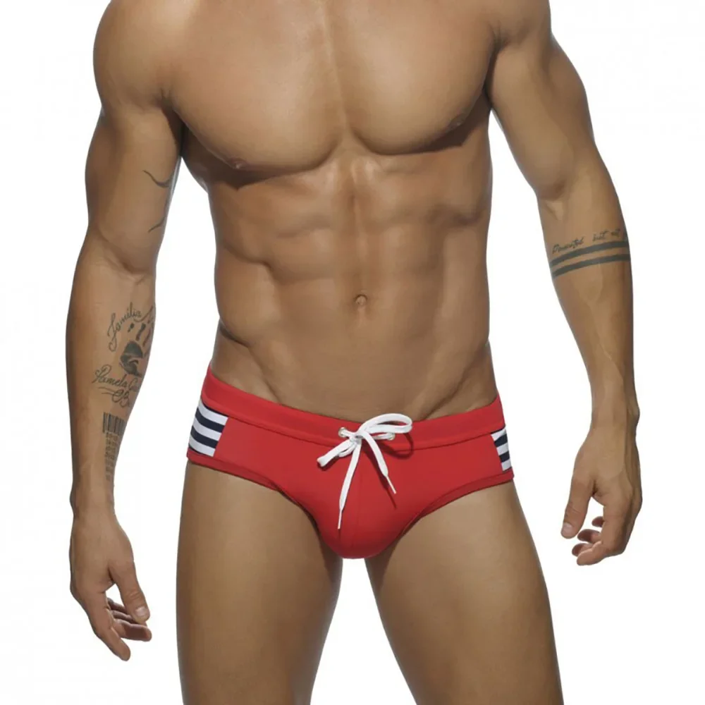 Summer Men Swimming Trunks Breathable Swimwear Sexy Low Waist Briefs Bikini Shorts Quick Dry Sports Swim Beach Surfing Swimsuits