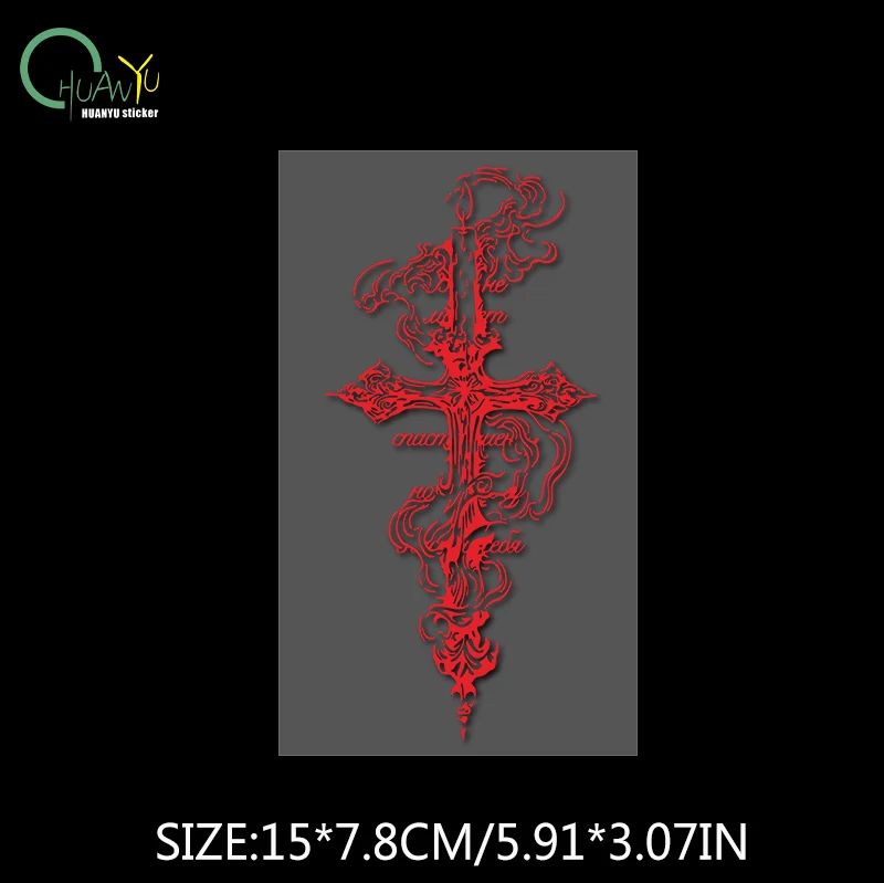 Thorn Totem Cross Dekoration Autoaufkleber, Auto und Motorrad kratzfester wasserdichter reflektierender Aufkleber. – Detail 10