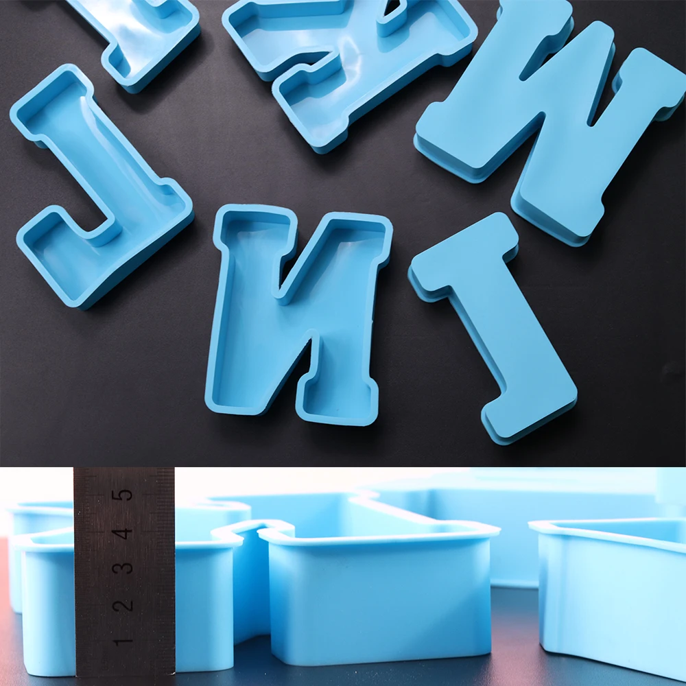 Large 11CM Alphabet Molds Epoxy Resin Mould English Letter Silicone Mold 3D  Alphabet Letter A To Z Mold Decor Mold for Birthday - AliExpress