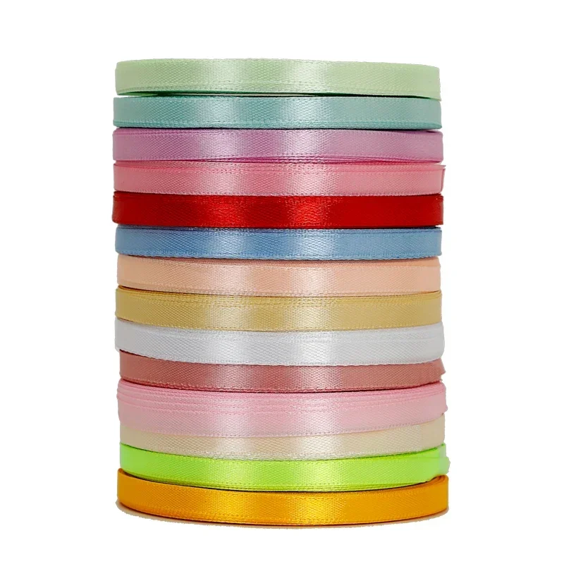 Elegant 6mm Satin Ribbon - Perfect for Bows, Floral Bouquets, and Gift Wrapping