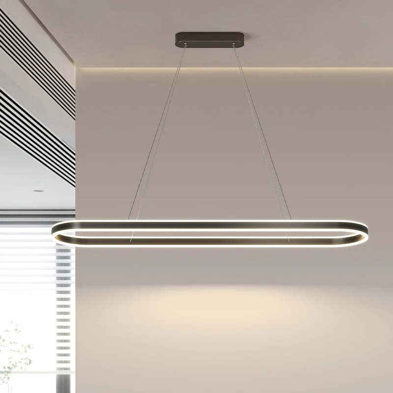 

Modern Led Dining Room Pendant Lights Long Strip Simple Living Room Dining Table Lamp Home Indoor Decoration Lighting Chandelier