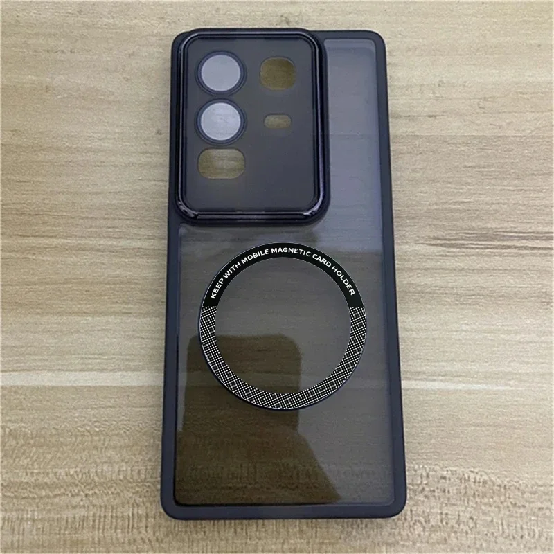 Clear Magnetic Case with Lens Protection and TPU Silicone Cover