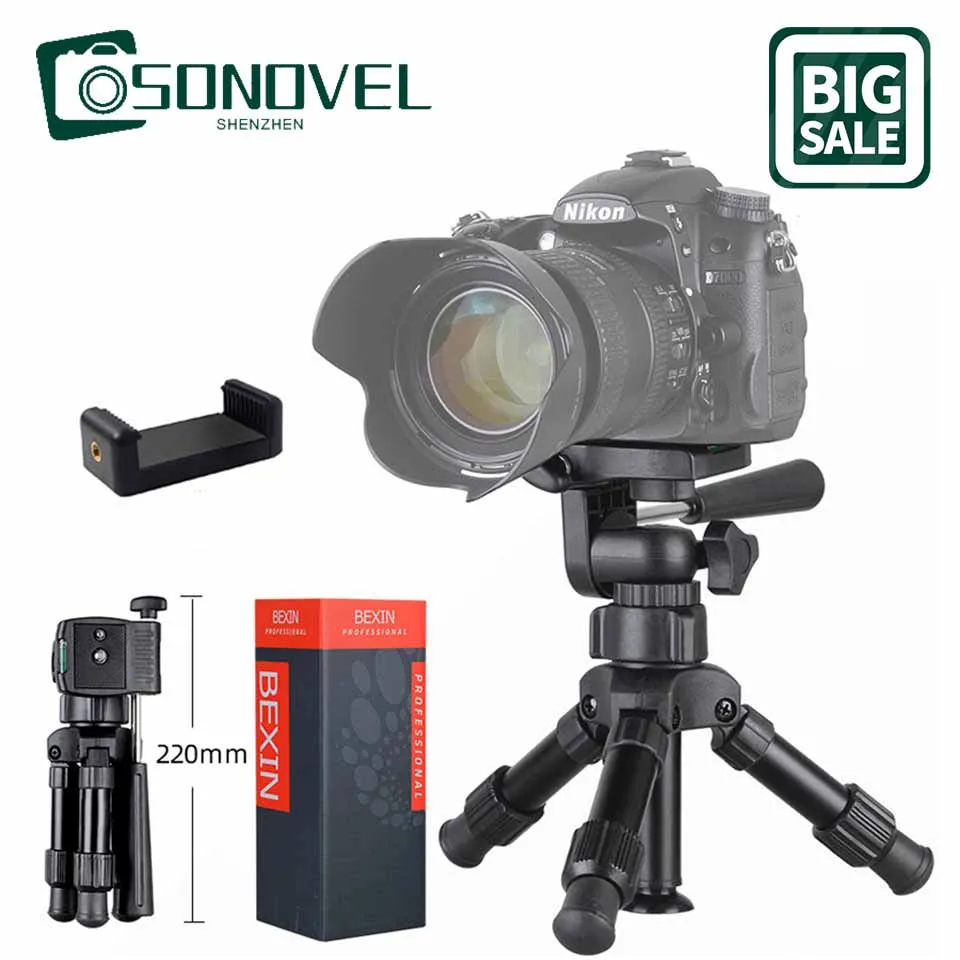 

SLR Camera Mini Photography Selfie Mobile Phone Desktop Live Streaming Portable Tripod Adapter Accessories For Nikon Sony Canon