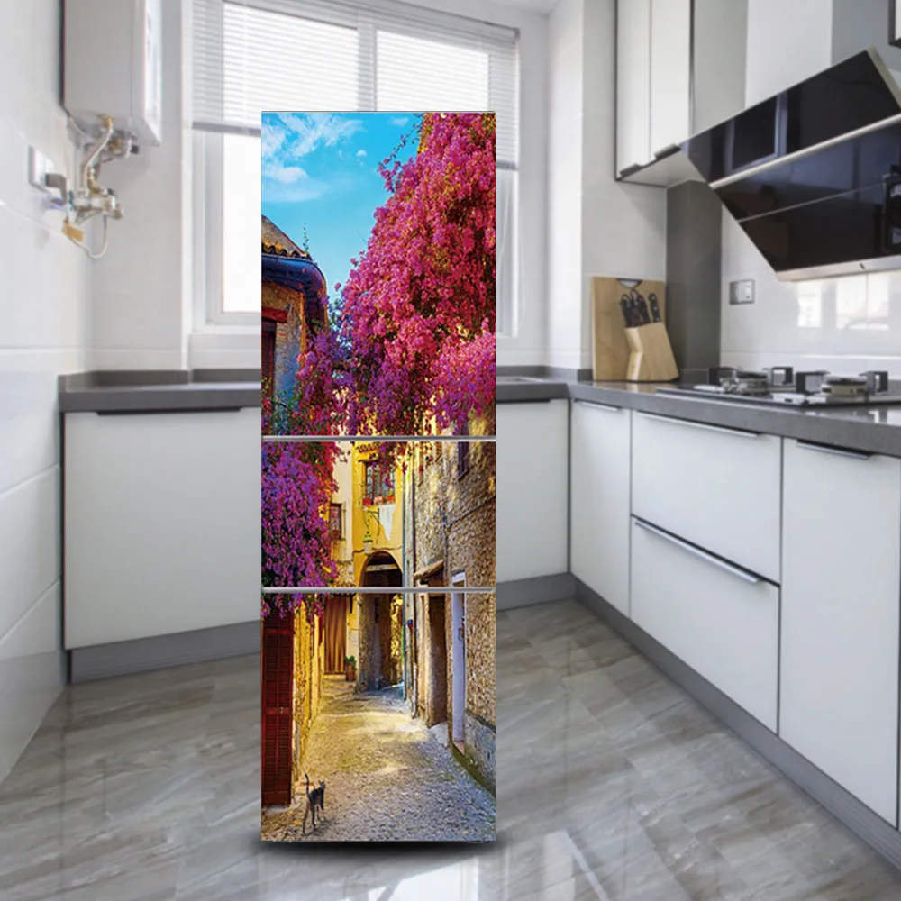 Adesivi Per Frigorifero 3D - Decorazione Murale Fiore Bianco Per Cucina - Foto 8