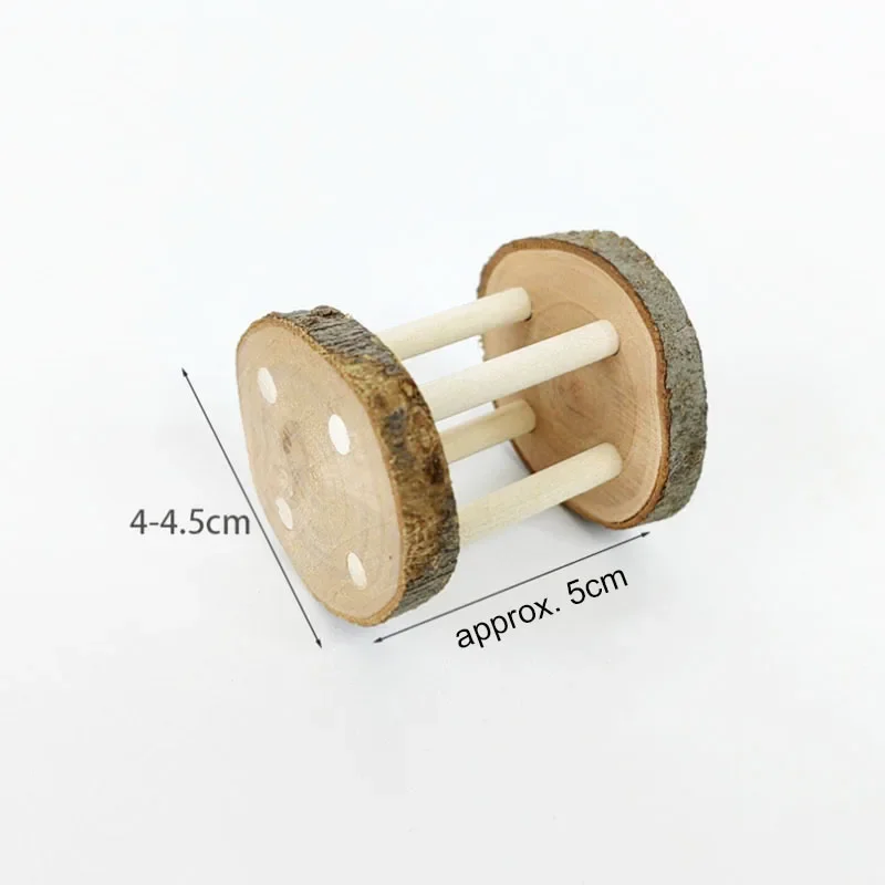Hamster Toys Wooden Wood Molar Chew Toy Barbell Grass Ball Toy for Small Animals Toys Speelgoed Swing