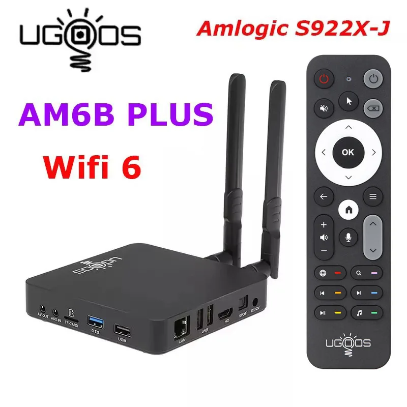 UGOOS AM6B Plus TV BOX Amlogic S922X-J Android 9.0 DDR4 4GB RAM