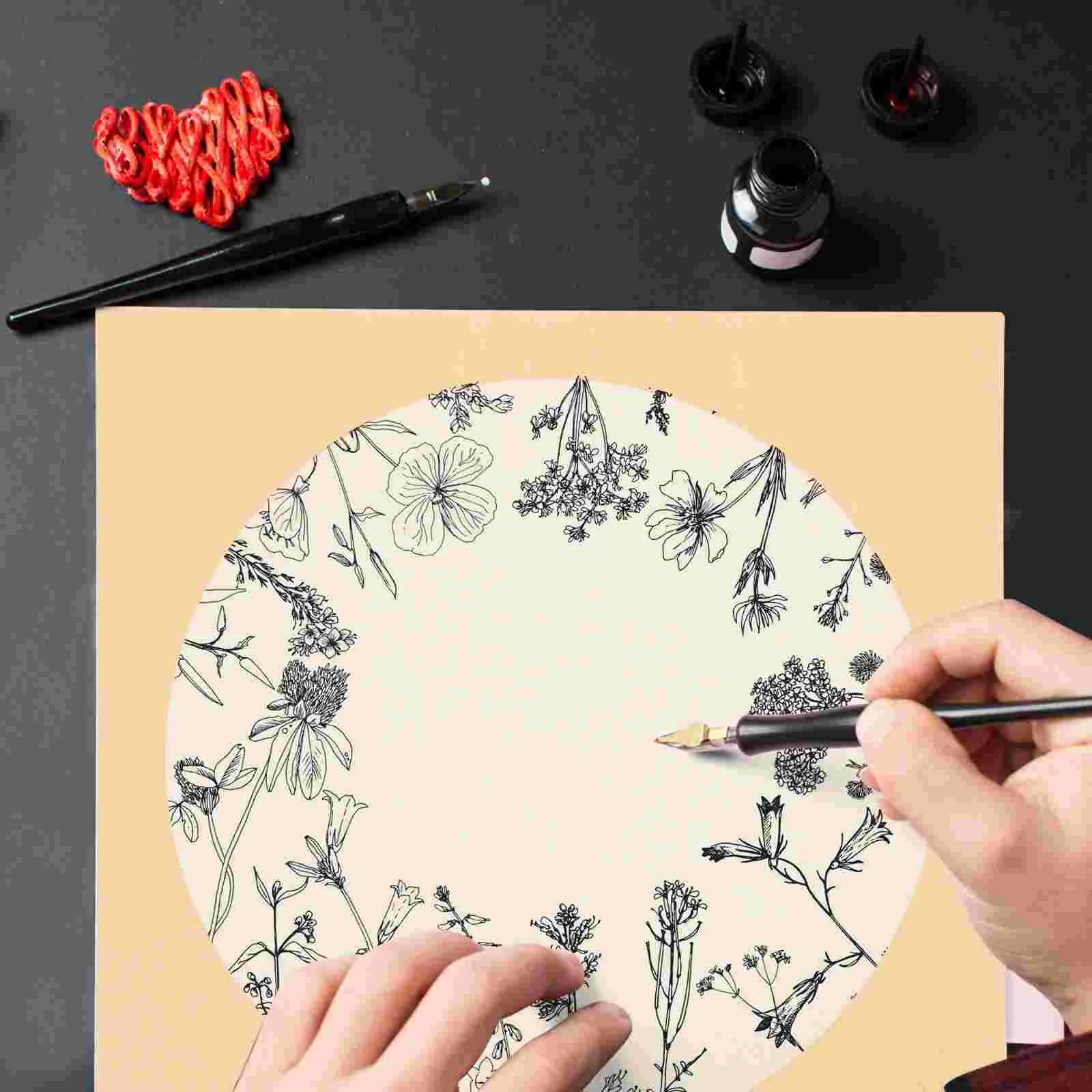 

Calligraphic Drawing Paper Calligraphy Card Papers Rice Blank Chinese Simple Painting Handmade