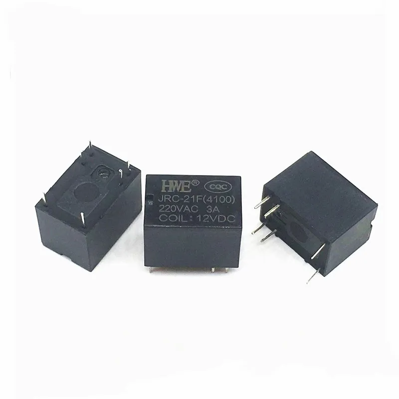 5x JRC-21F(4100) 12V DC Power Relays - 6-Pin, SRS-12VDC-SL Type, AB Style