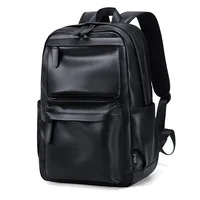 GOLF Men Backpack Bag Leather Business Backpack Laptop 15 6 inch Elegant Black Waterproof Back Pack Bags with Multi Compartments 2