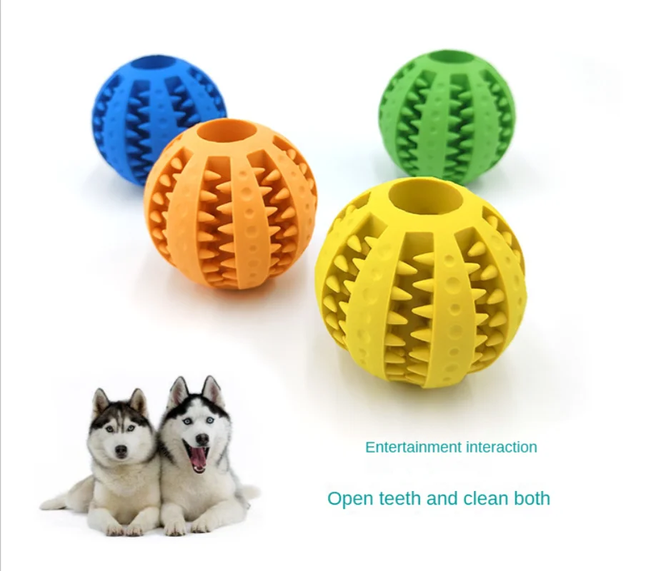 Pet Dog Toy Interactive Rubber Balls For Small Large Dogs Puppy Cat