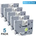 5pk Black on Clear