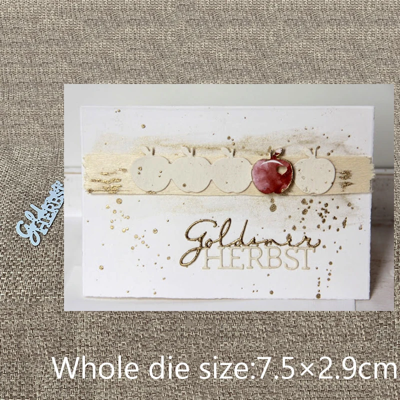 

Металлические высекальные штампы XLDesign для рукоделия немецкая буква золотой осень альбом для скрапбукинга бумажные карты тиснение высечки