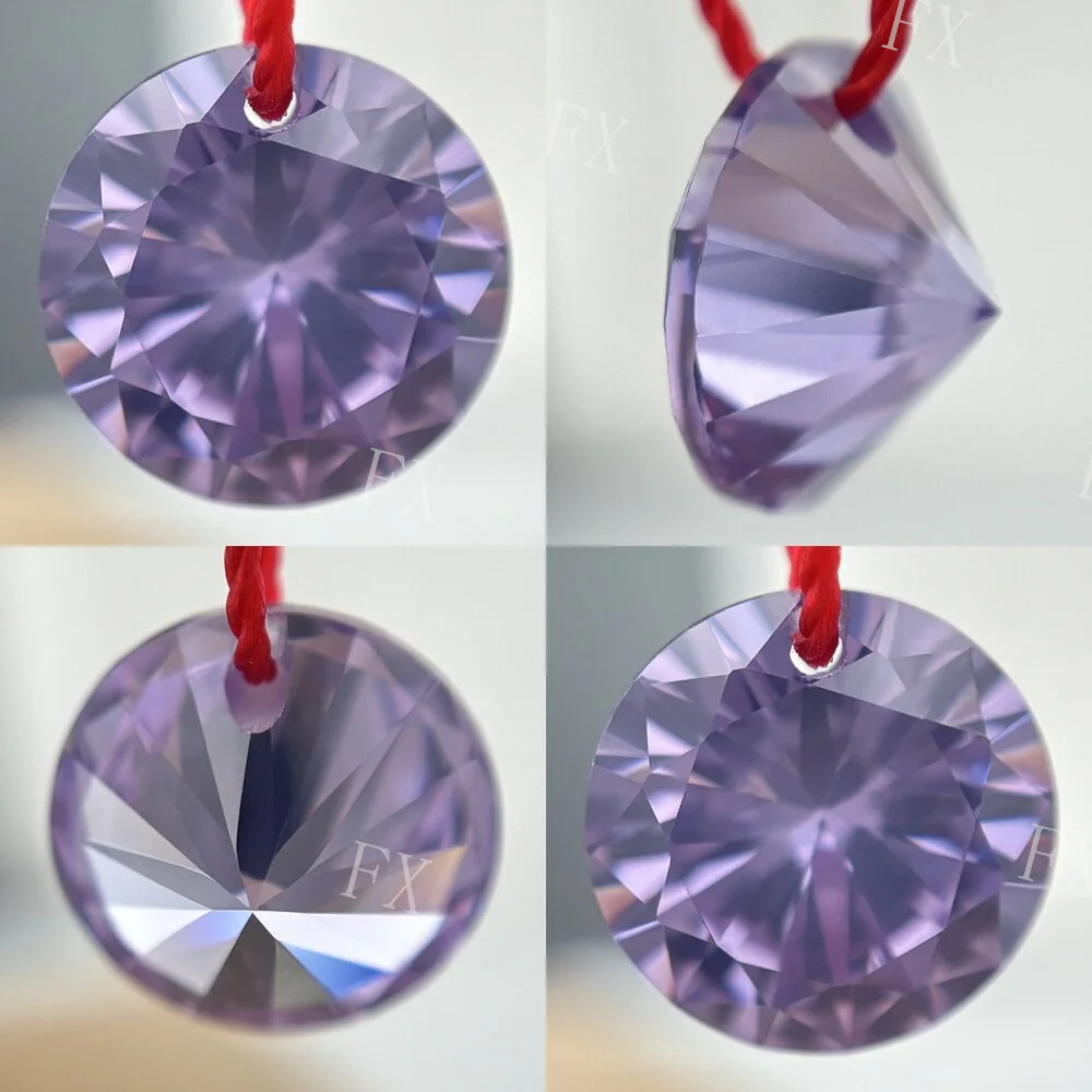 

5colors 4-12mm Light Purple A Hole Cubic Zirconia Stone AAAAA Zirconia CZ stone For Jewelry DIY Stone