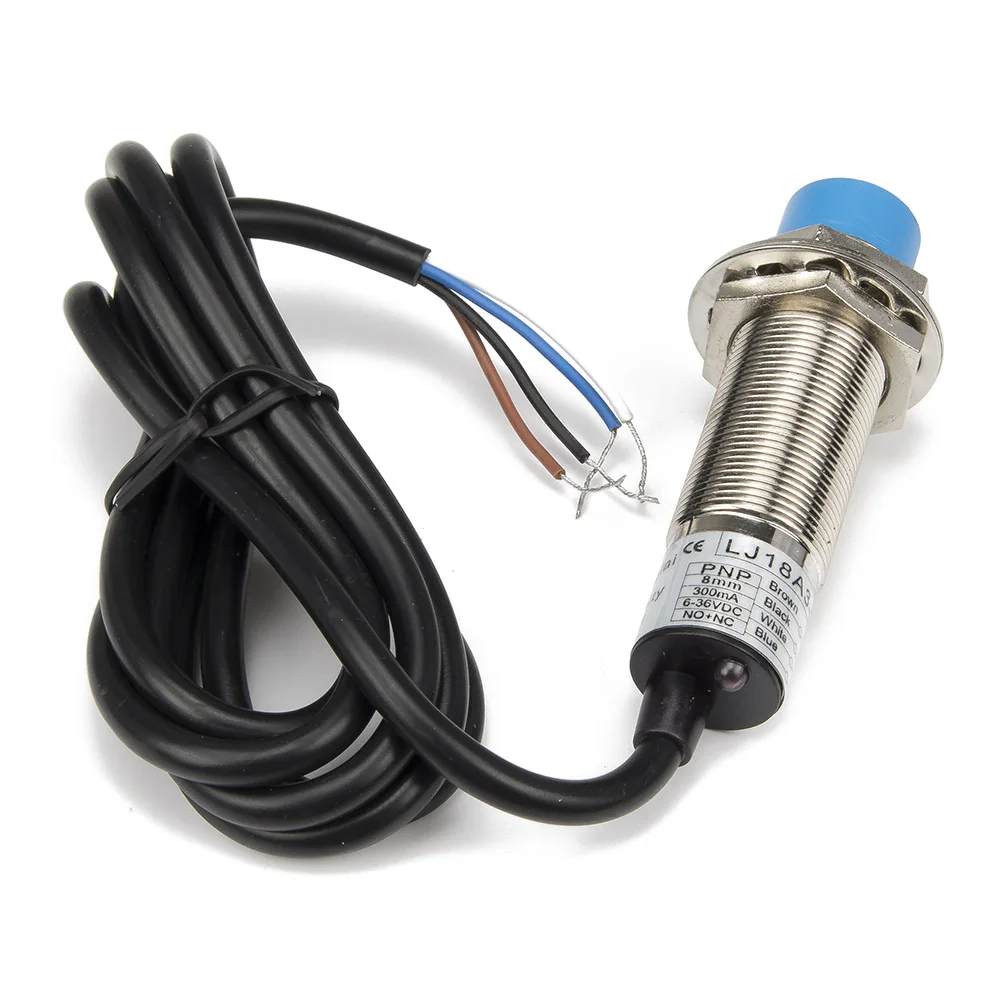 Sensore Di Prossimità Induttivo LJ18A3-8-Z/BY - 8mm, 10-30VDC, PNP - Per Automazione