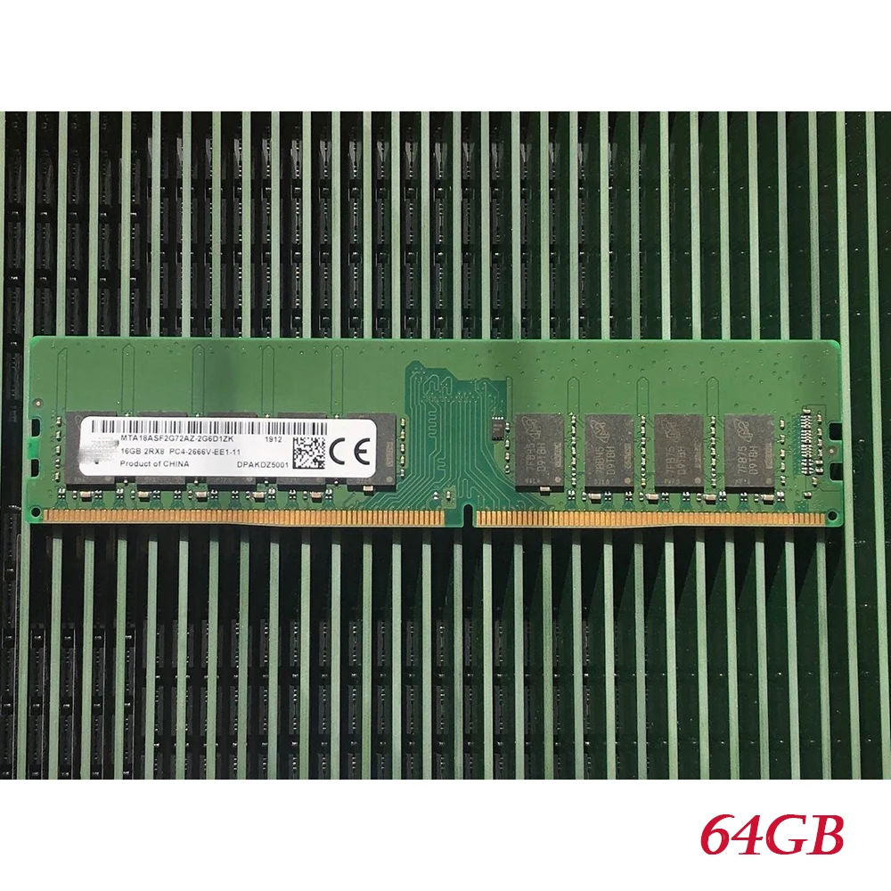 

1 Pcs For MT 16G 2RX8 PC4-2666V UDIMM ECC Server RAM MTA18ASF2G72AZ-2G6D1ZK Internal Memory