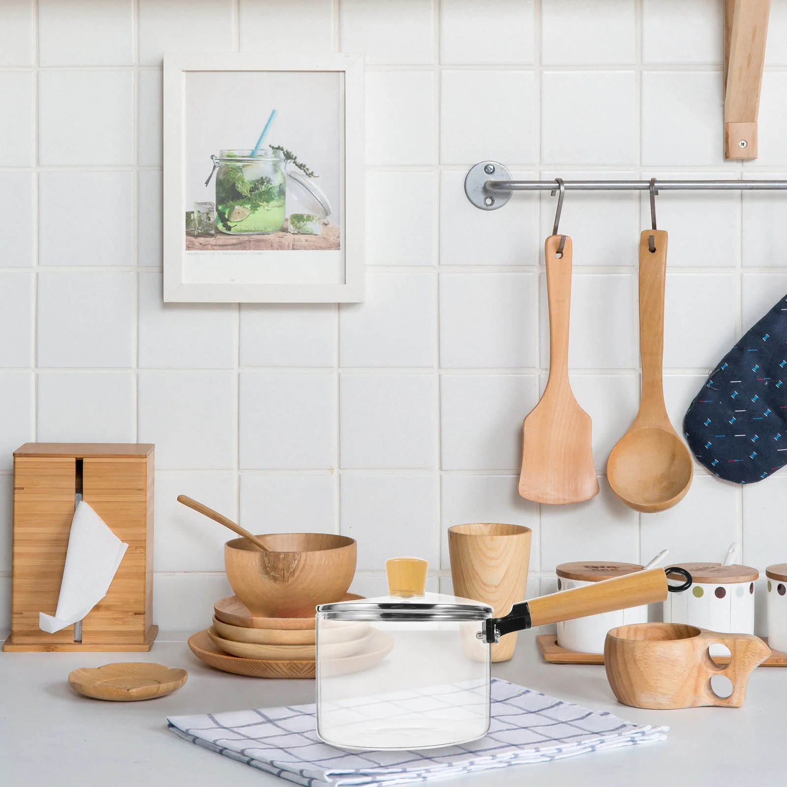 

Glass Milk Pot Clear Saucepan Nonstick Pasta Pot Milk Pan Stovetop Pot Butter Warmer