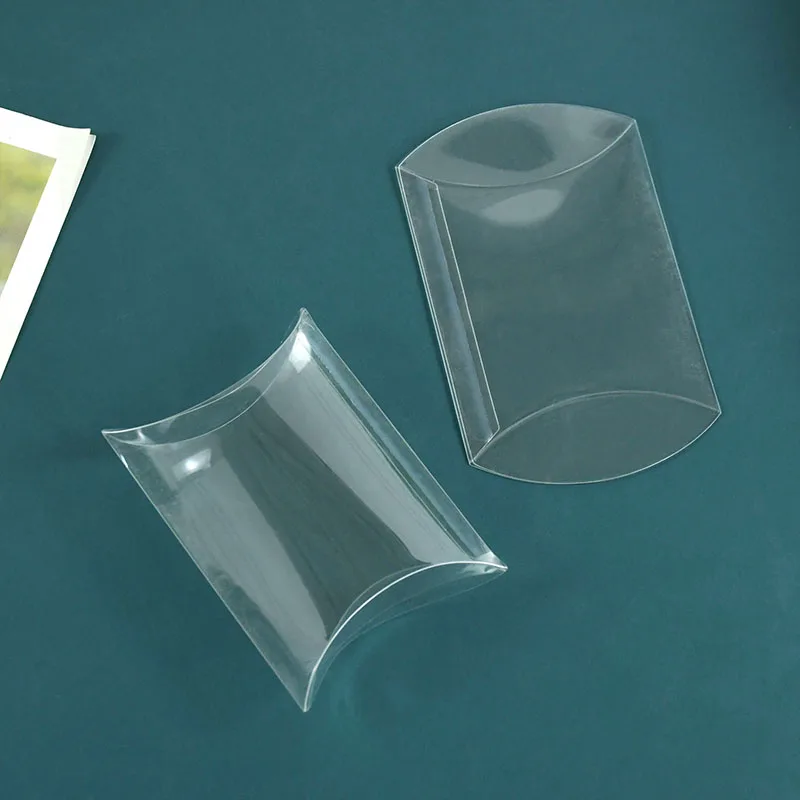 10 stücke transparente Geschenk verpackung Box Kissen Form Candy Box Tasche DIY Hochzeits feier Geschenk für Gast Plastik boxen liefert – Detail 3