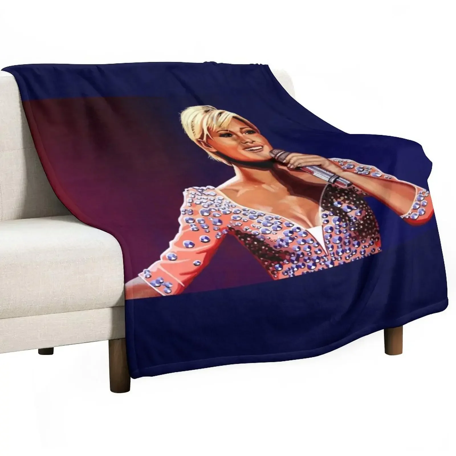 

Helene Fischer Painting Throw Blanket Decorative Throw Quilt Flannel Fabric anime Blankets