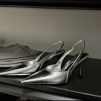 New Fashion Slip-on Women's High Heels Solid Office and Career Sexy Pointed Toe Heeled Sandals Women High Heel Pumps - Image 2
