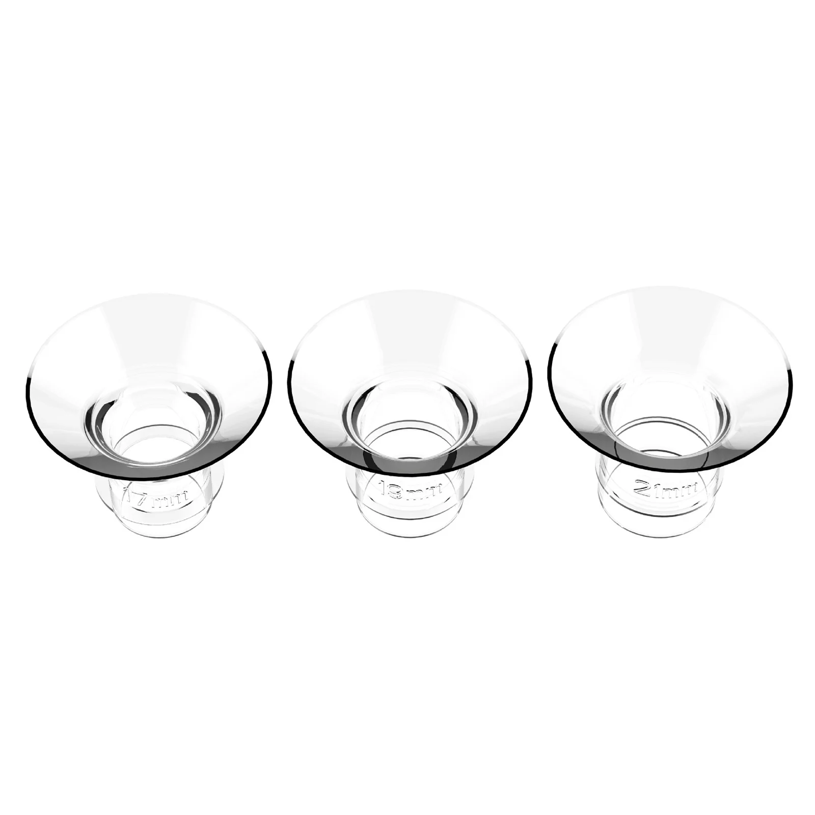 3PCS Breast Milk Pump Flange Inserts Breast Converter Practical Breast Pump Replacement 17mm 19mm 21mm 3