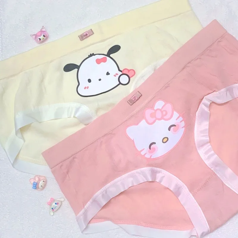Anime Panties Sanrio Cinnamoroll Hello Kitty Kawaii Sweet Personality  Breathable Comfortable Seamless Health Underpants Lingerie - AliExpress