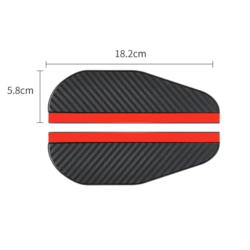 Rearview Mirror Rain Shield Eyebrow Guard 2Pcs Car Rearview Mirror Carbon Fiber Auto Rain Shield Rainscreen Reflector Shield Reverse Mirror Brow Cover