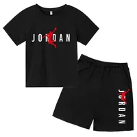 Kids' Activewear Boys Girls Teen Summer Short Sleeve Tops Kids Casual Sun Rice Fashion Short T Shorts Outdoor Tracksuit 1