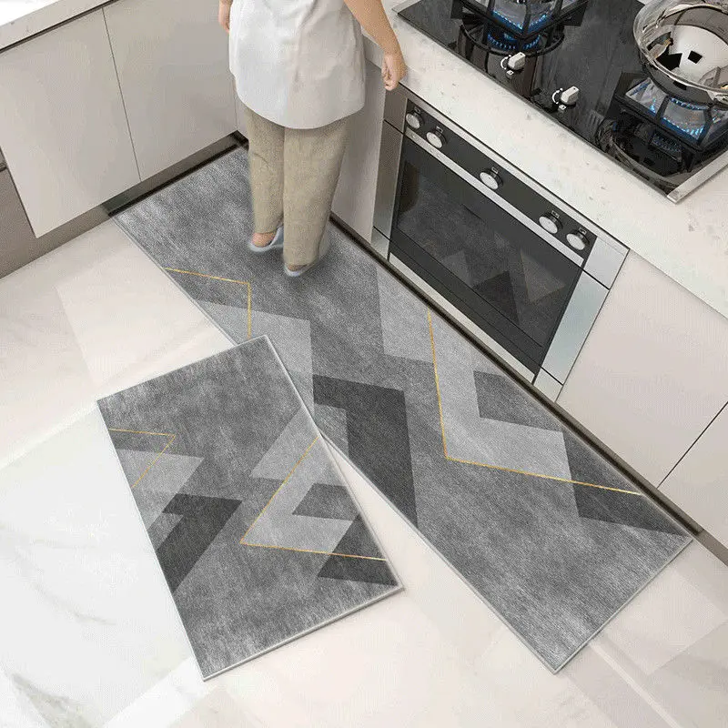 

Carpet Runner for Kitchen Floor Mat Modern Home Decor Simple Nordic Style Fashion Kitchen Machine Washable Floor Mats Absorbent
