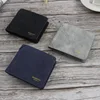 2023 Luxury Wallet New Men's Wallet Short Frosted Leather Wallet Retro Two Fold Vertical Wallet Youth Korean Multi-Card Wallet 3