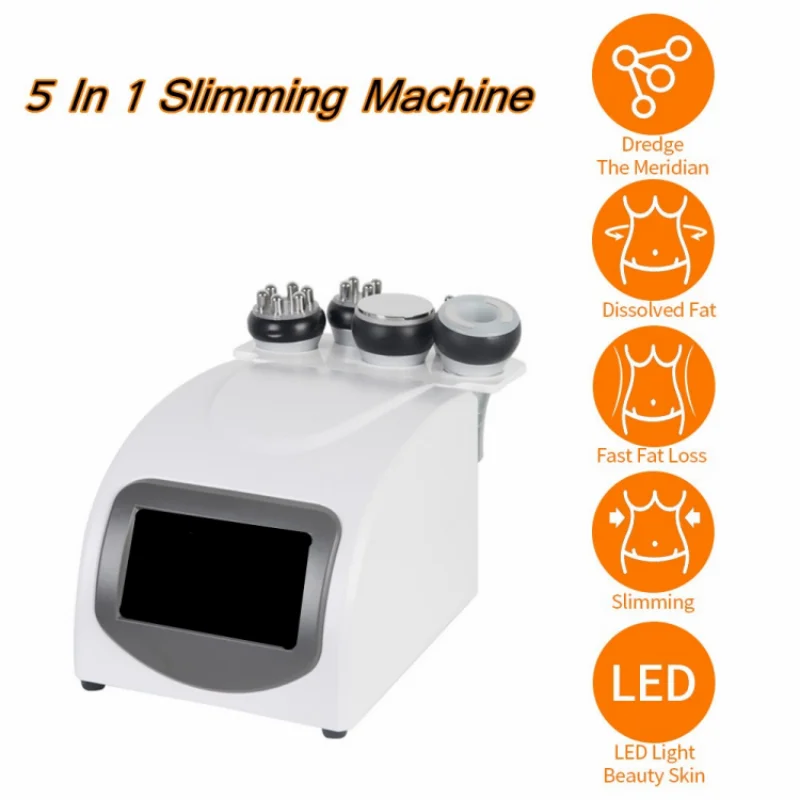 

5 in 1 RF 40K Cavitation Vacuum Fat Burning Machine Body Slimming Weight Loss Cellulite Reduction Home Use Beauty Salon Device