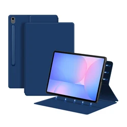 Enhanced Magnetic Smart Book Case with Pencil Holder, 13.1 - S10 FE Plus 13.1inch (Dark Blue)