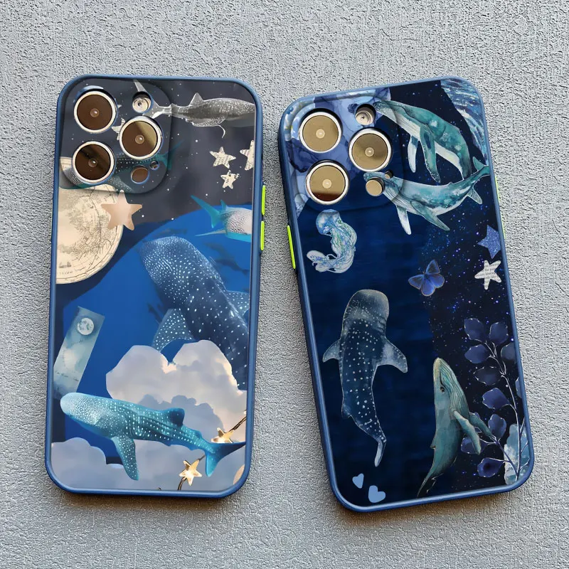 Ocean Whale Shark Swimming Phone Case Cover