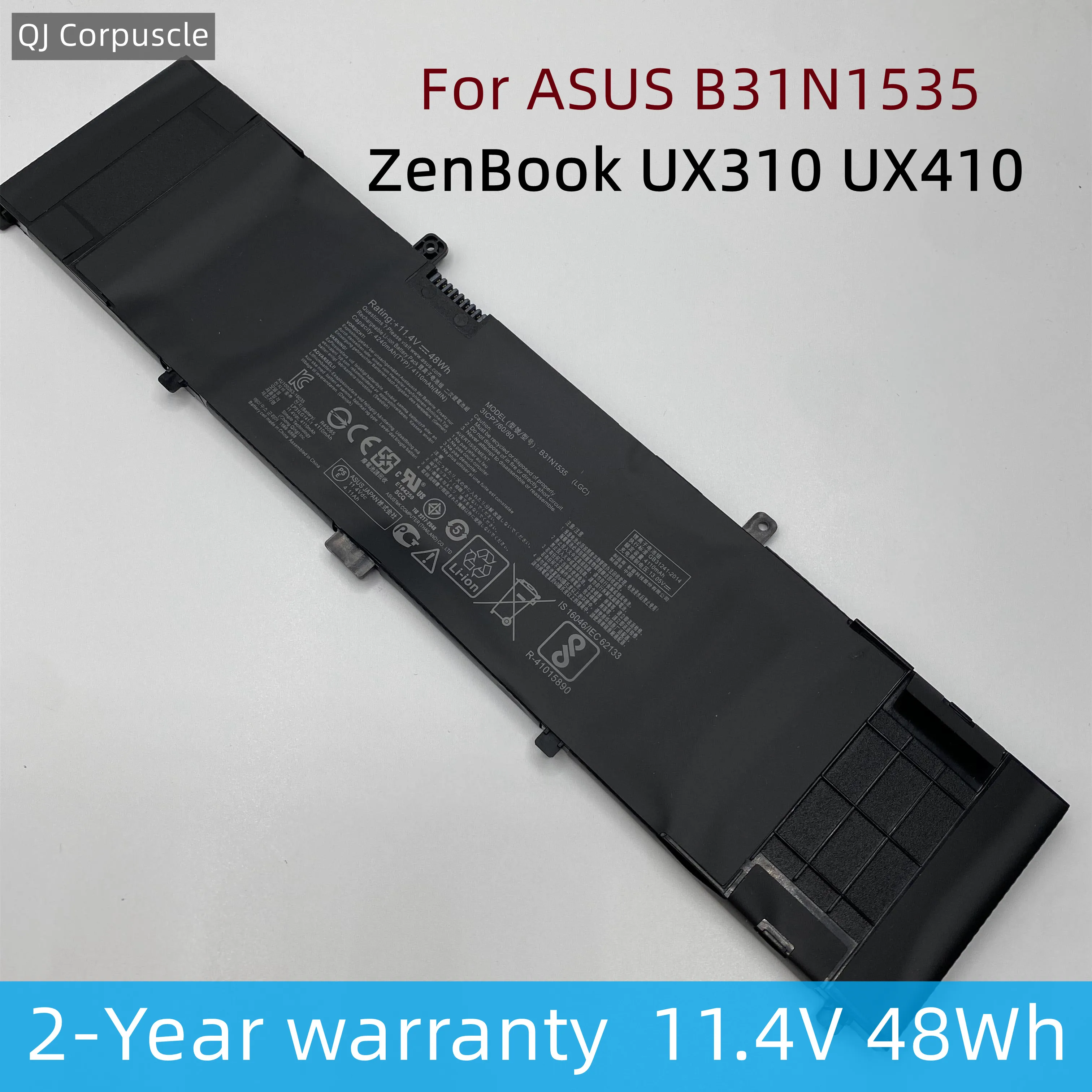 

Новый оригинальный B31N1535 Аккумулятор для ноутбука ASUS ZenBook UX310 UX310UA UX310UQ UX410 UX410U UX410UA UX410UQ U4000U U400UQ RX310U