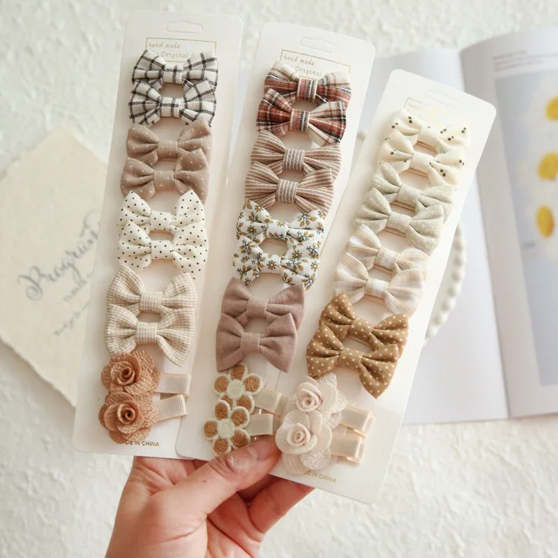 Hair Accessories Hair Clips 10Pcs/Set Children's Cute Headwear Bow for Baby Girl Scrunchie Kids Barrettes