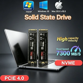 Original 980Pro 990Pro 1TB M.2 PCIe 4.0 NVMe 7400MB/s Max Transfer Speed Stable Internal Solid State Drive For Gaming Laptop PC 1