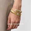 Rhinestone pave double layered snake bangle for women Snap clasp wide bangles vintage handmade elegant jewelry new in 1