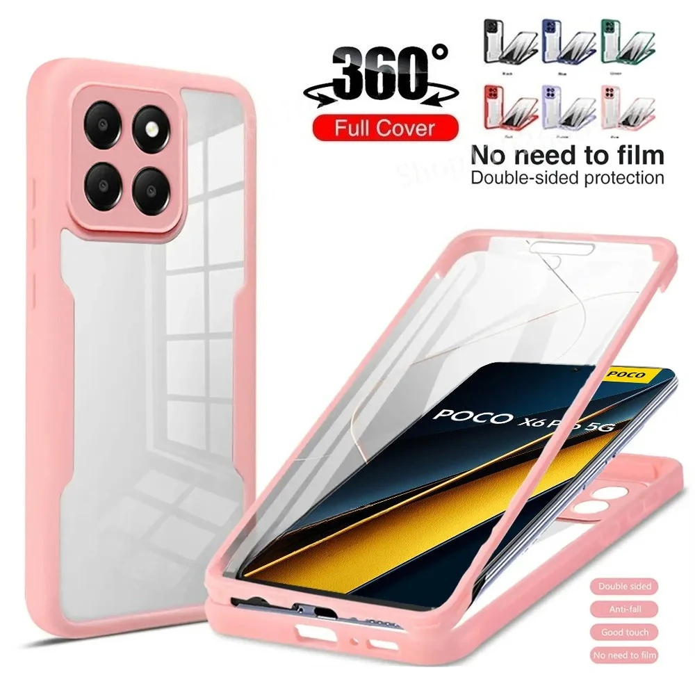 360 Full Cover Clear Phone Case with Front and Back Protection
