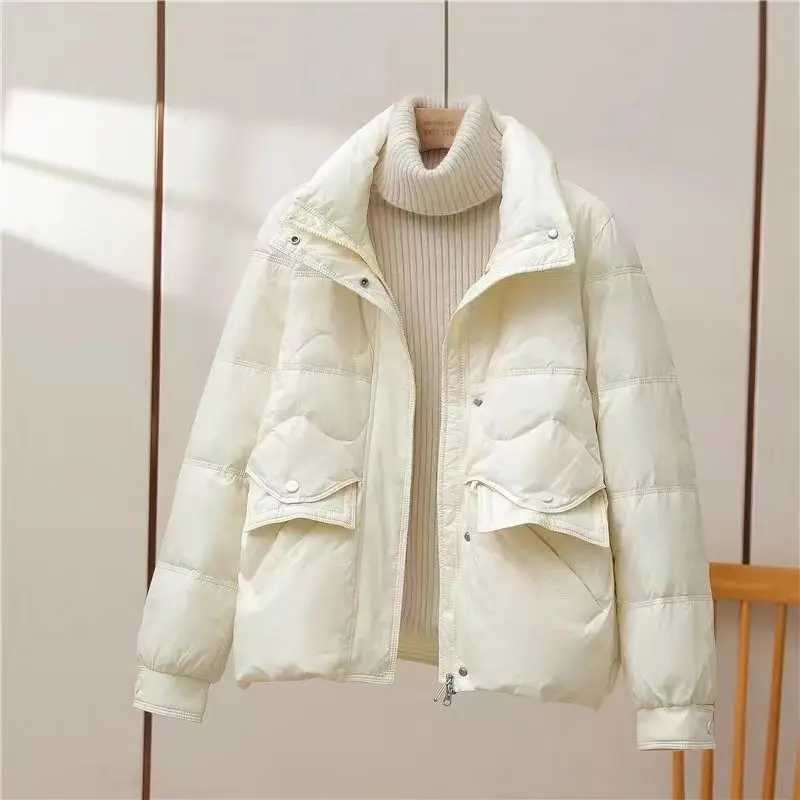 Новинка 2023, женское пуховое пальто из хлопка