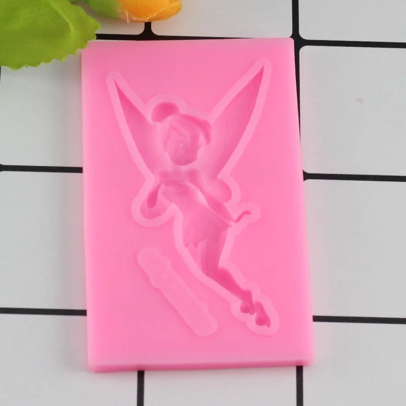 3D Flower Fairy Silicone Mold Kitchen DIY Cake Baking Decorations Fudge Dessert Cookie Chocolate Moulds Plaster Clay Tools silicone mold cake decorating tools