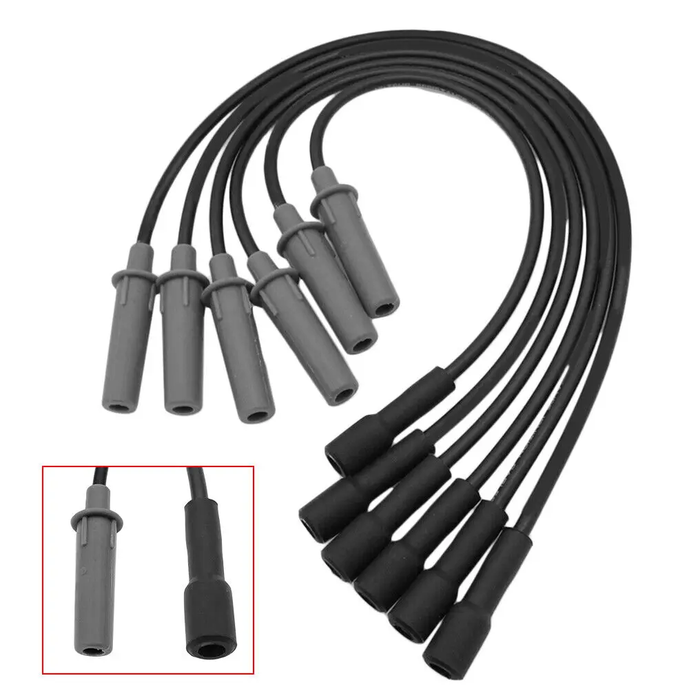 Spark Plug Wires 6pcs 1 set 5019593AA Fit For Dodge Grand Caravan 2001-2007 3.3 V6 2009-2010 3.8 V6